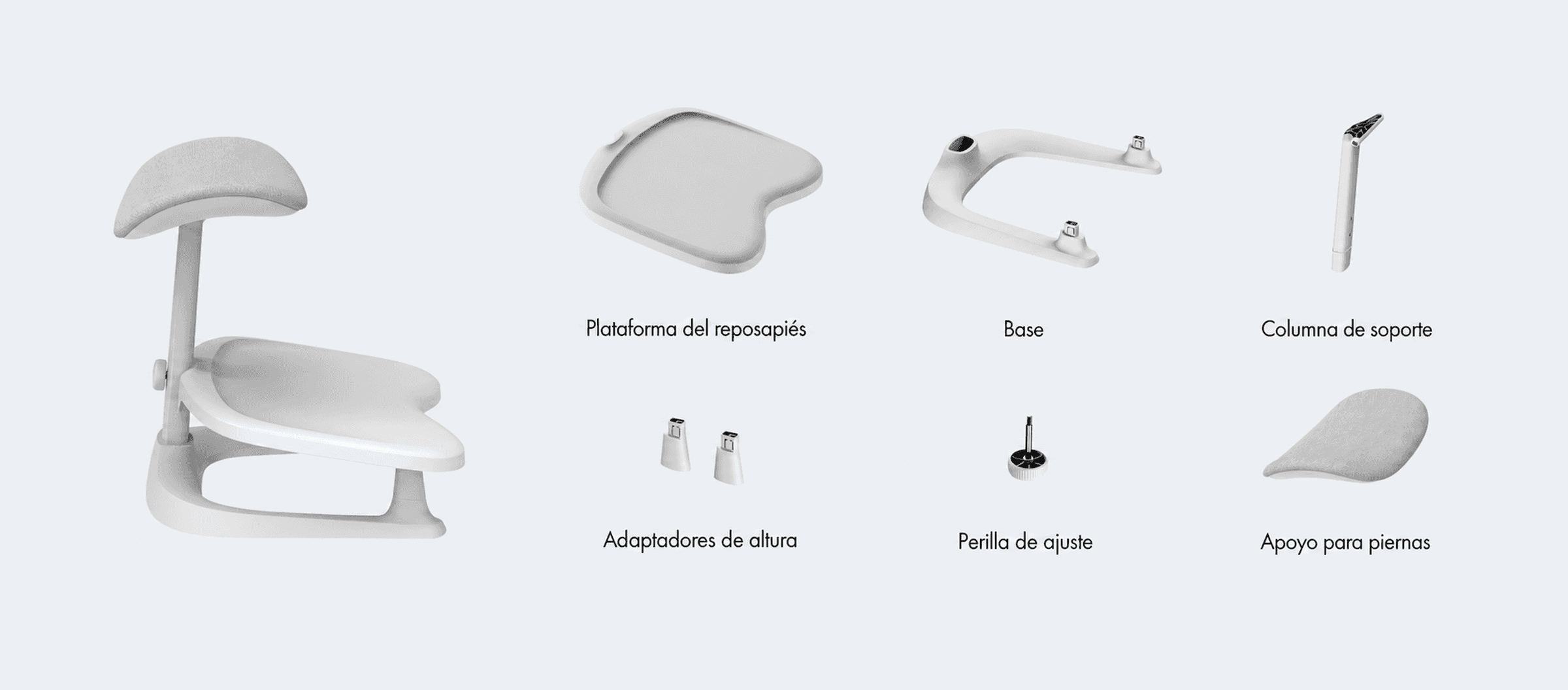 Contenido de la caja del reposapiés StepSync