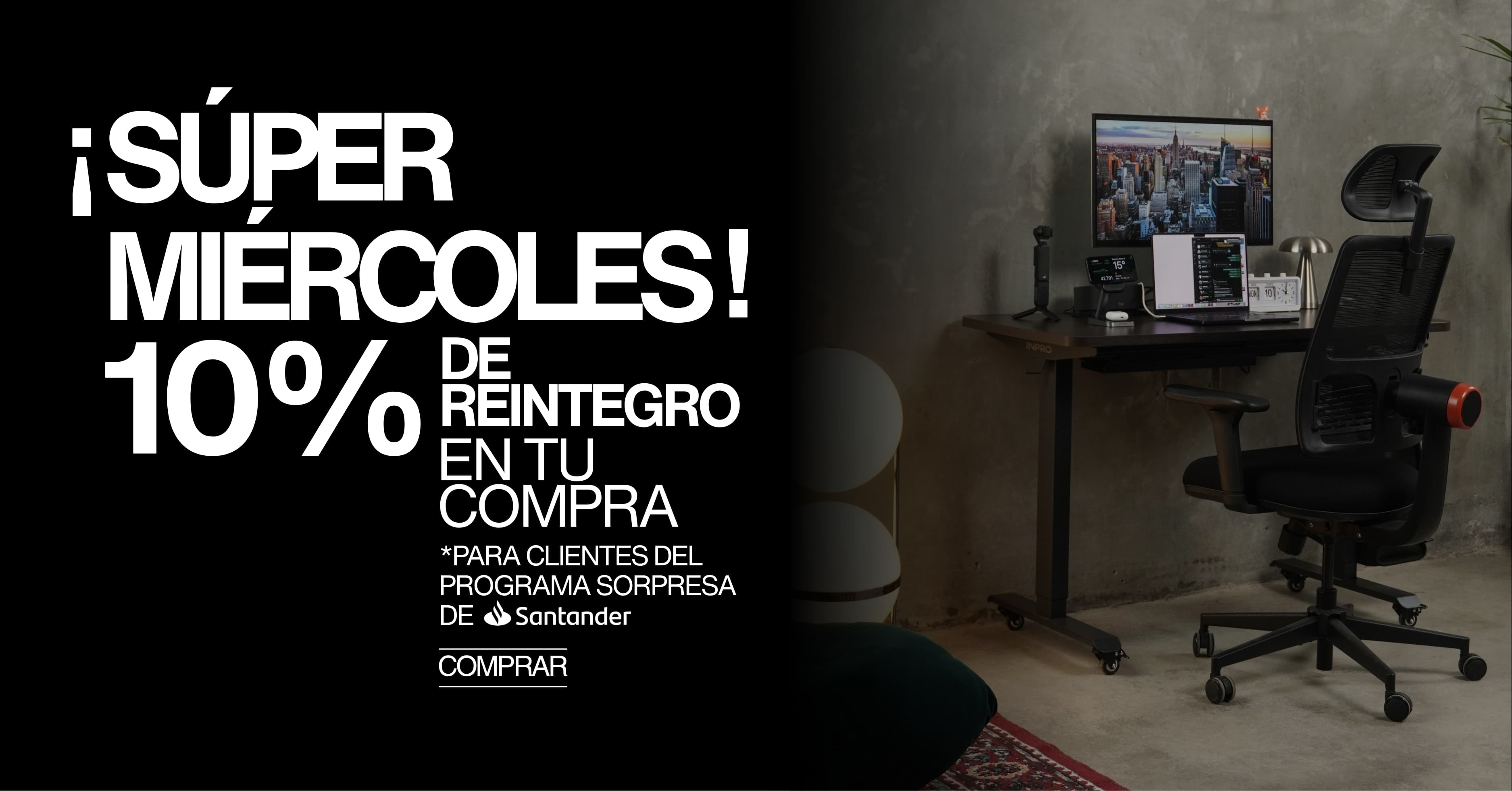 Súper Miércoles: 10% de reintegro con Santander