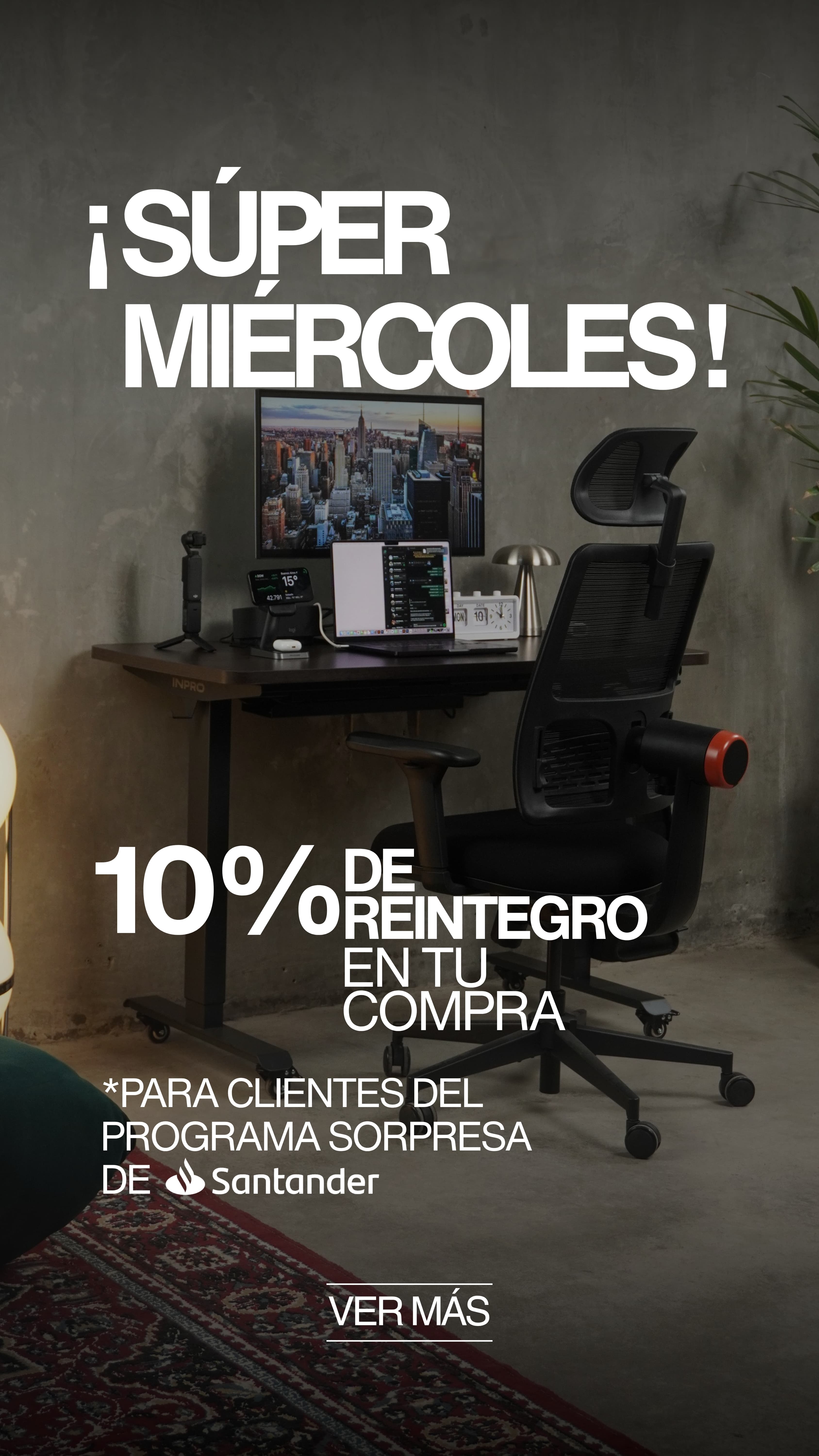 Súper Miércoles: 10% de reintegro con Santander