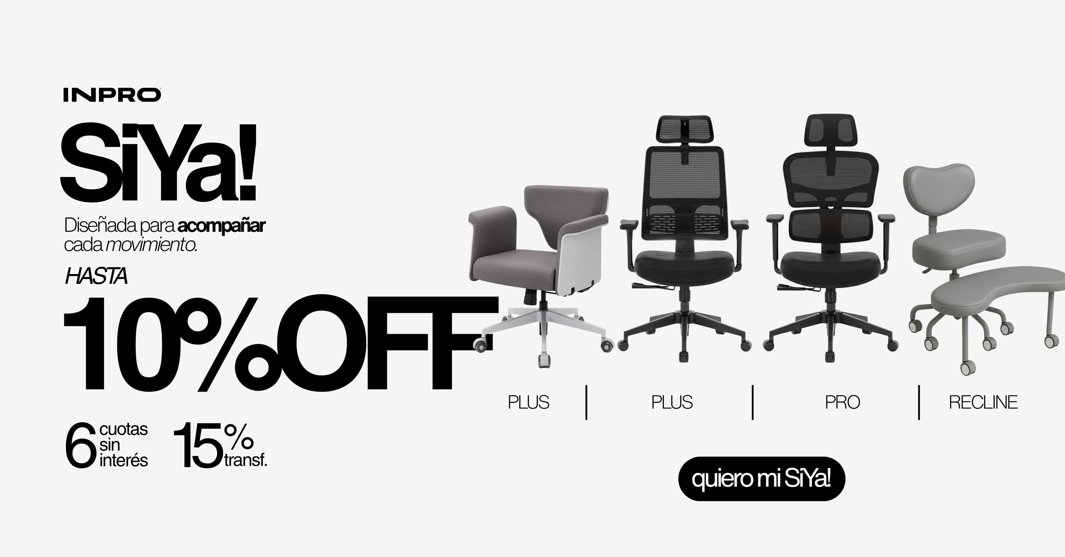 Promocion INPRO SiYa con hasta 10% off, 6 cuotas sin interes y 15% off por transferencia