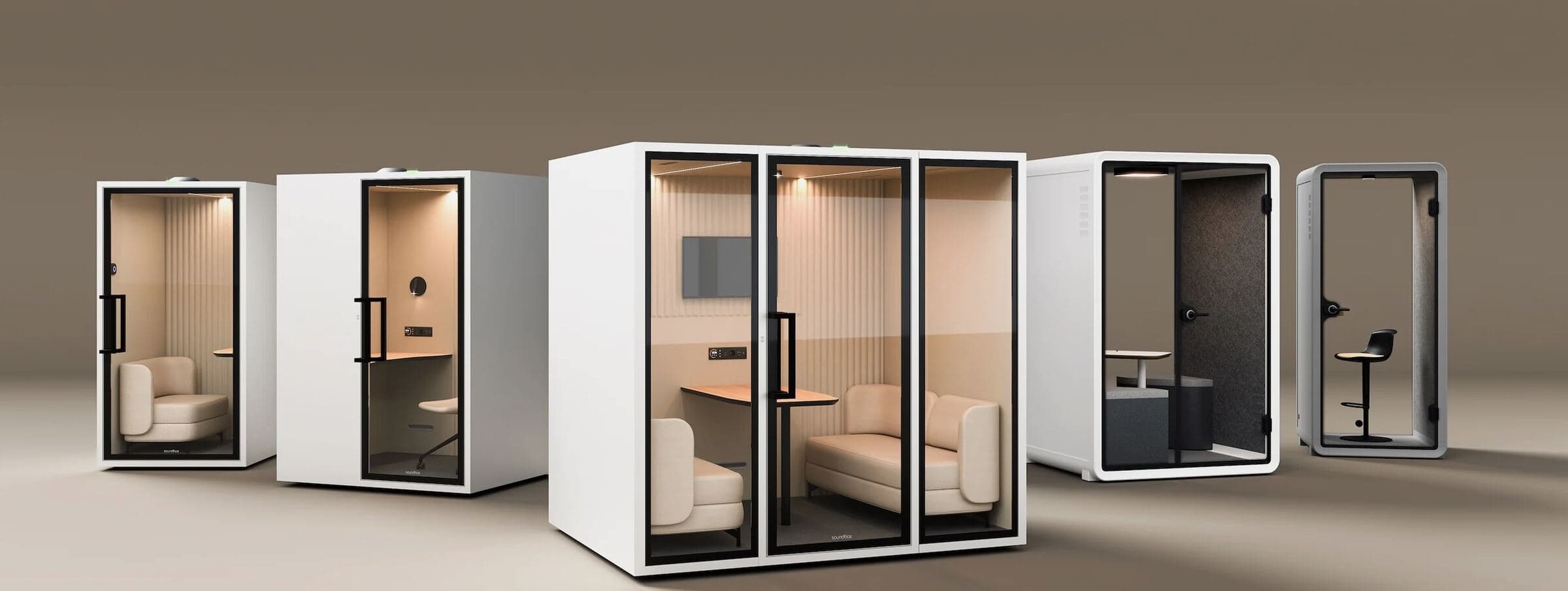 Pods acústicos SoundBox para oficinas