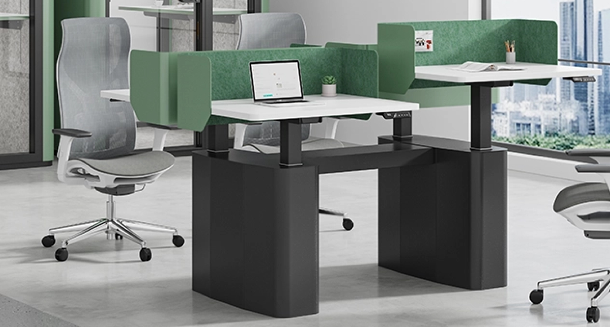 Estaciones de trabajo regulables para equipos