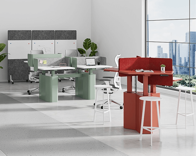 Estaciones de trabajo regulables para equipos