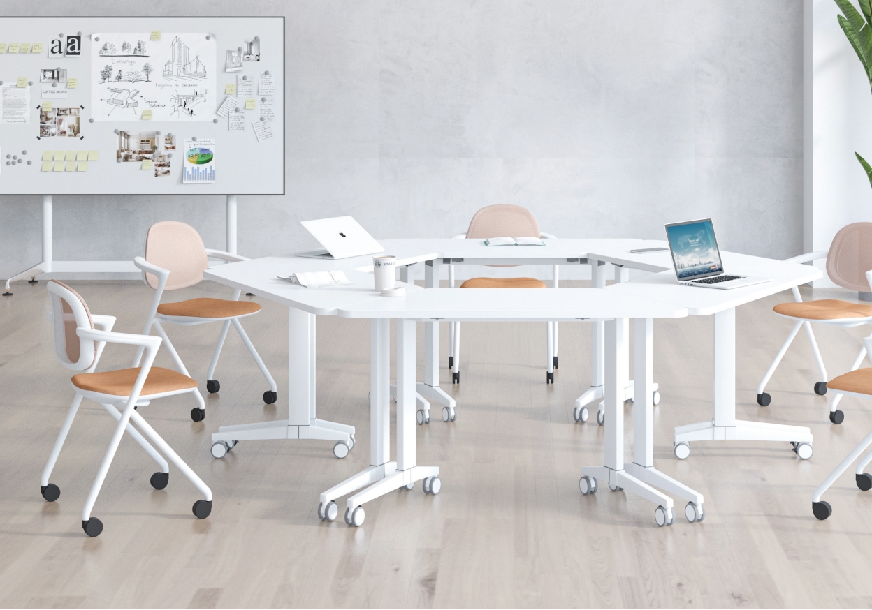 Variedad de colores y texturas que se integran al espacio