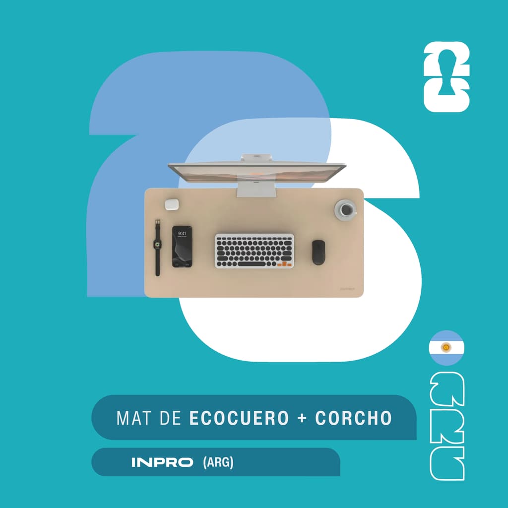Mat de Escritorio de Ecocuero + Corcho