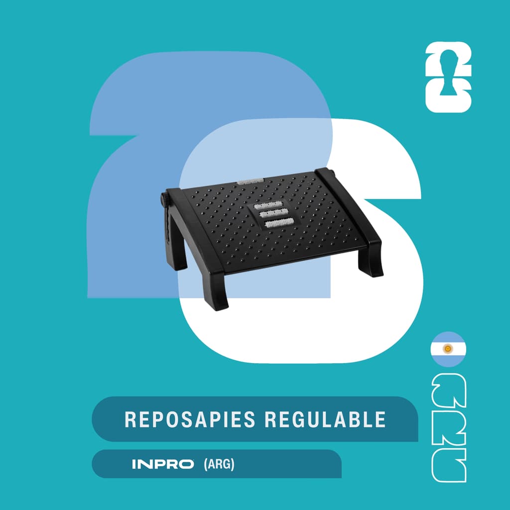 Reposapies regulable con masajeador