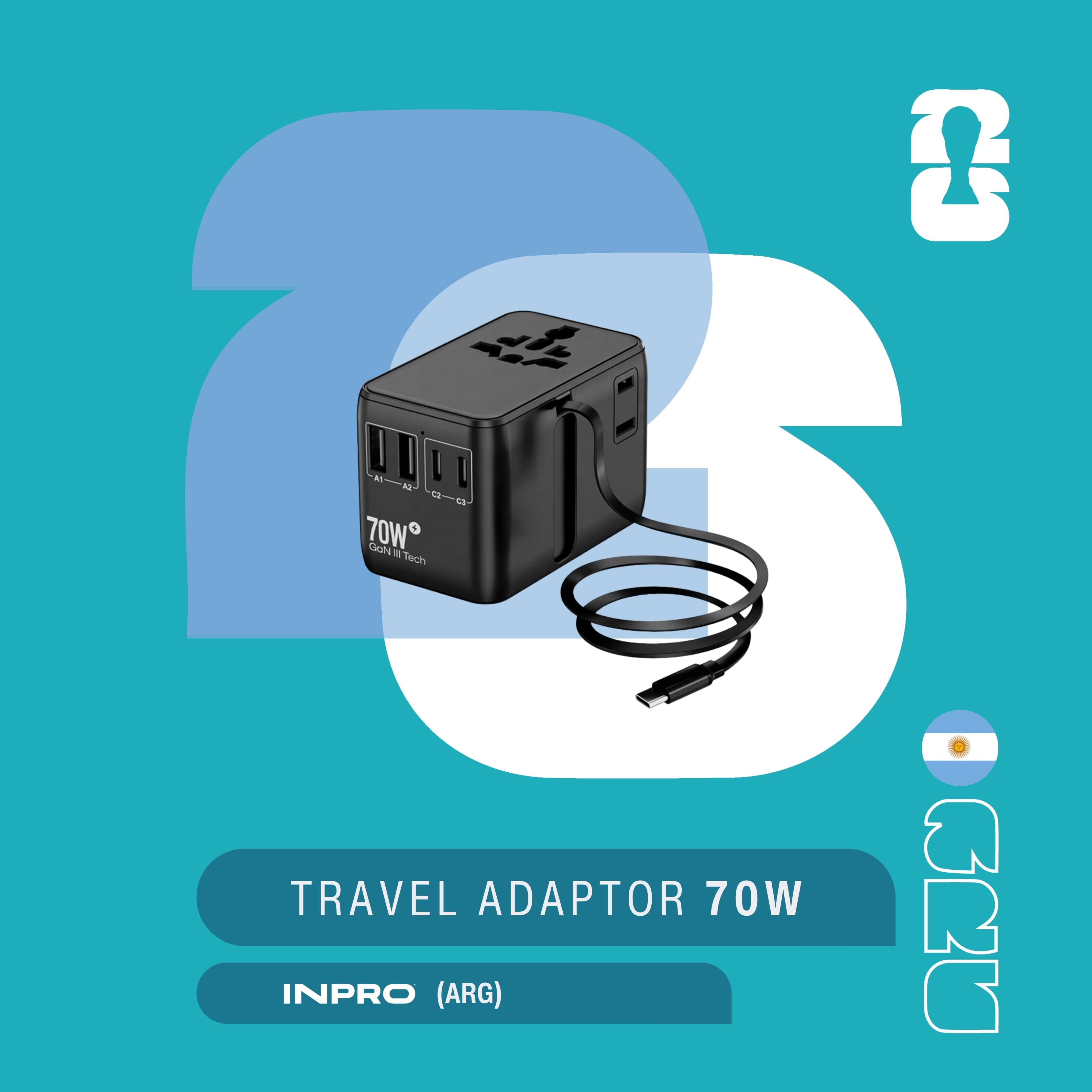 Travel Adaptor 70W